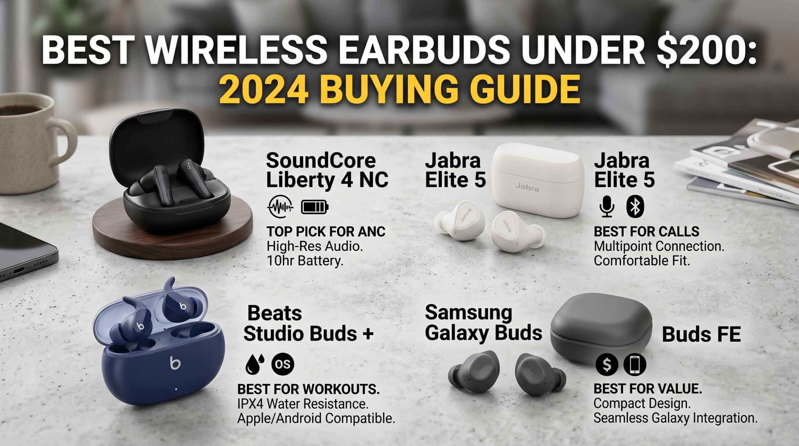 Best Wireless Earbuds Under 200 Dollars 2024